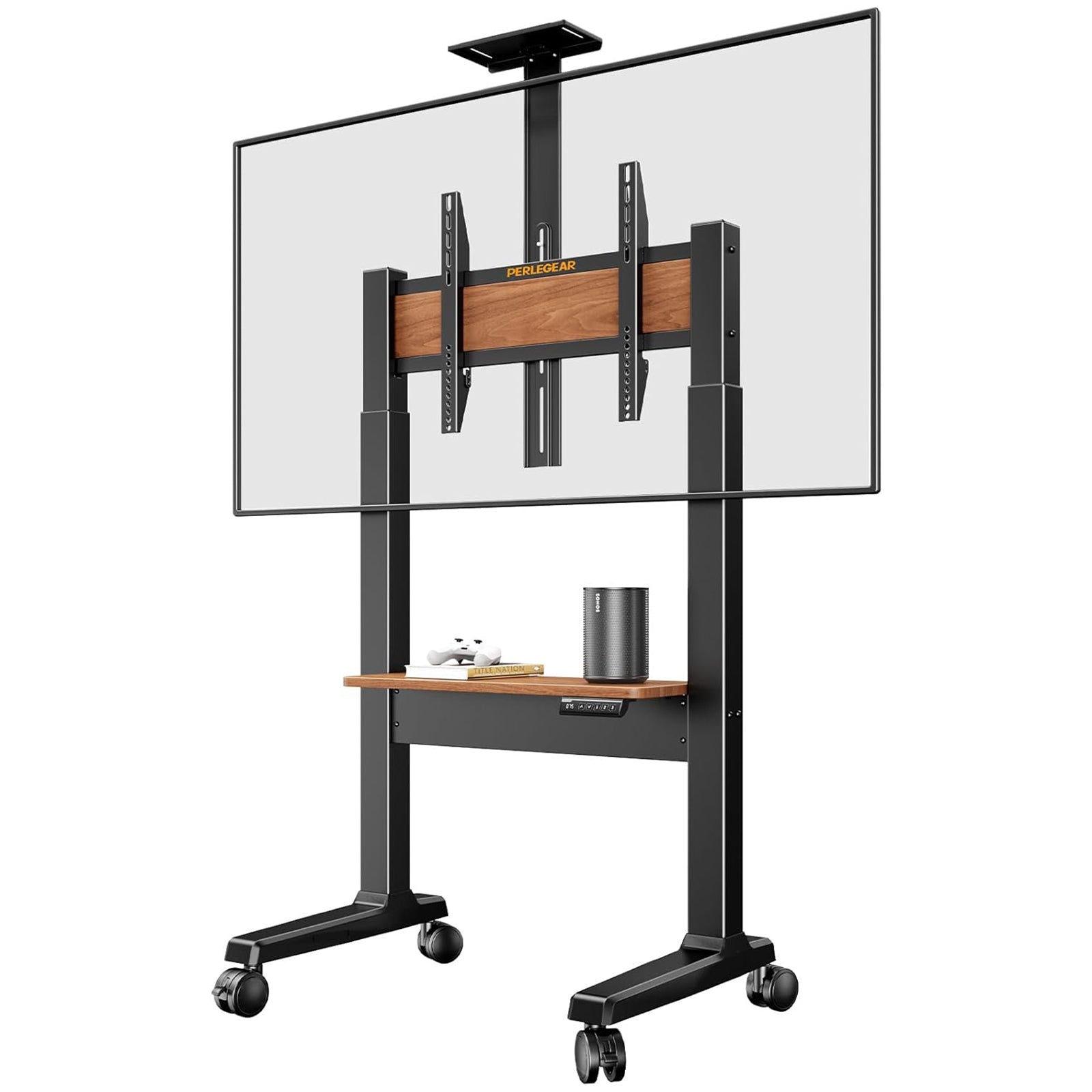 Motorized Mobile TV Stand on Wheels for 37–86 Inch TVs