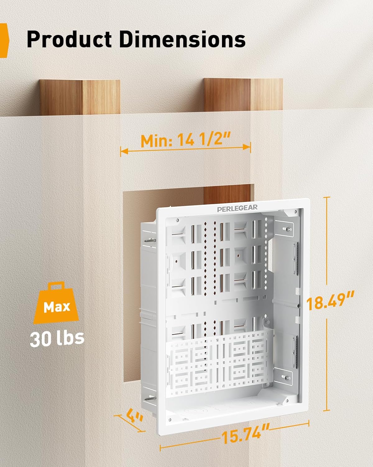 Perlegear 17″ in-Wall Media Box