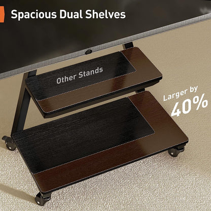 Heavy-Duty TV Cart For 43" To 83" TVs With Soundbar Mount