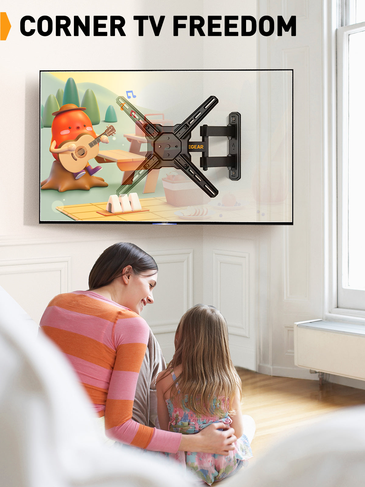 Full Motion TV Wall Mount For 26" to 50" TVs, PGMF13-US
