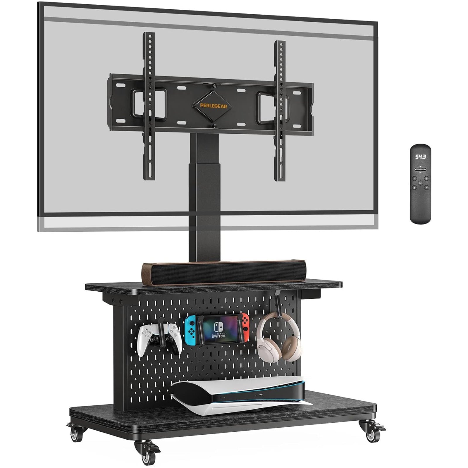 TV Cart with Remote Control For 32" To 80" TVs