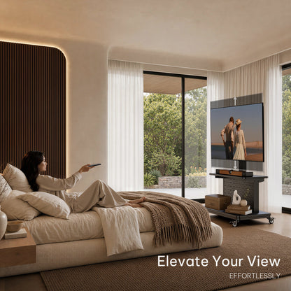 TV Cart with Remote Control For 32" To 80" TVs