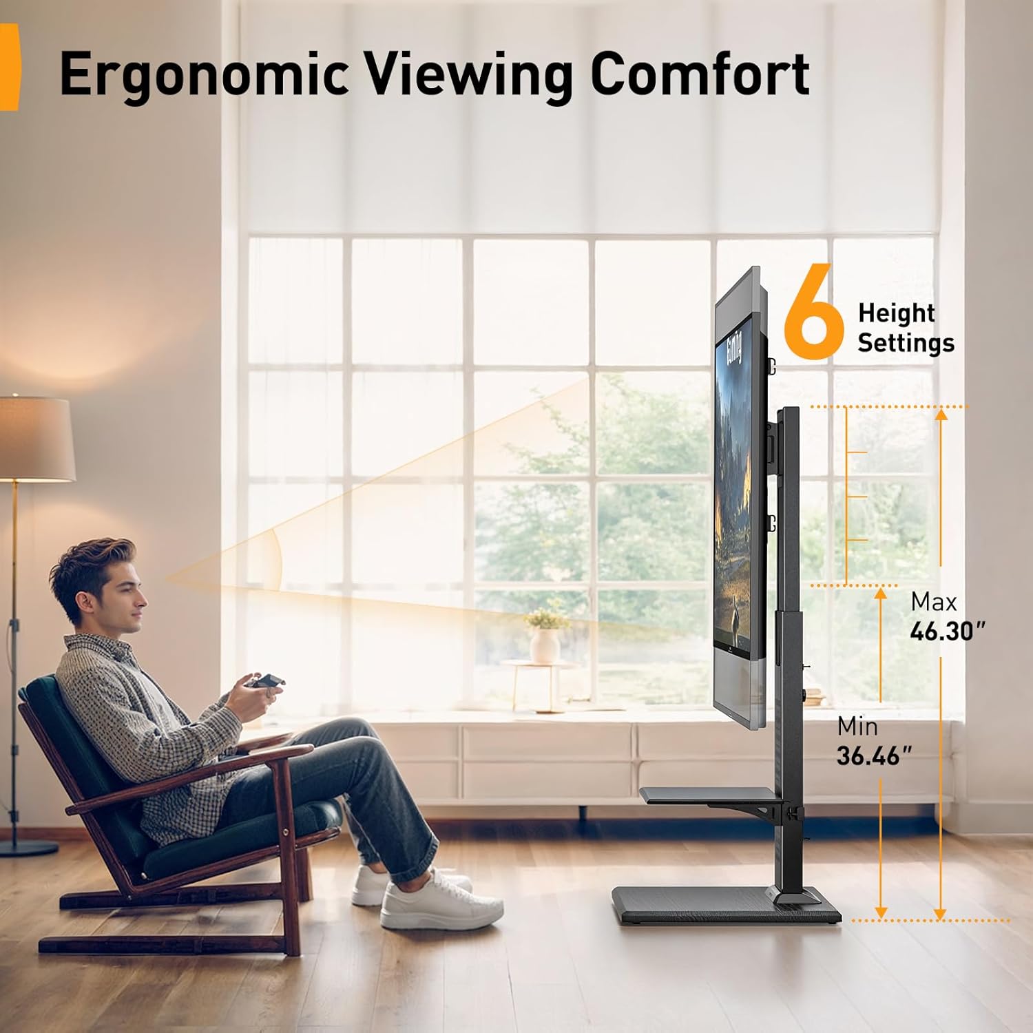 Tilting Heavy-Duty TV Cart for 32-86