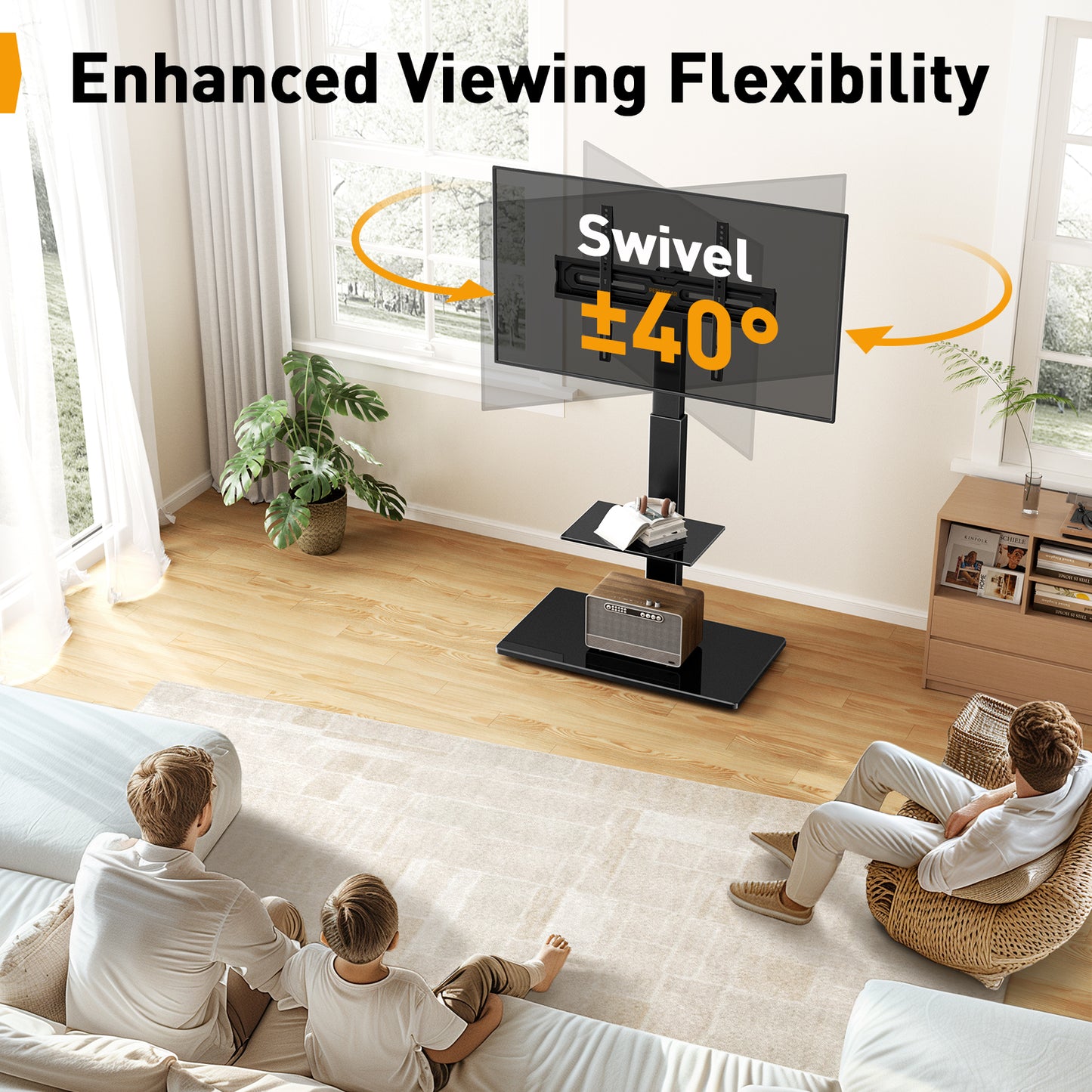Floor TV Stand For 30" to 70" TVs
