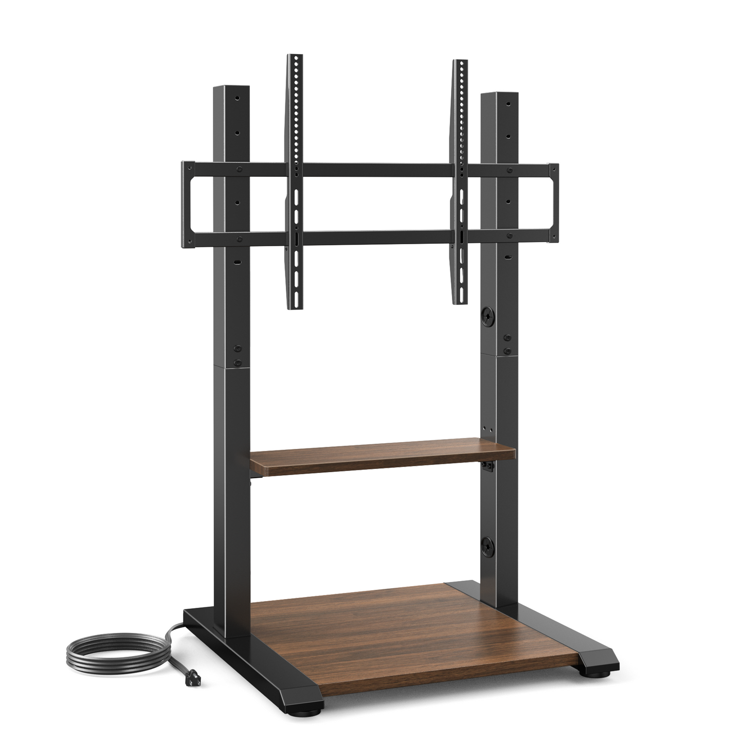 Perlegear Floor TV Stand for 50–110″ TVs with Power Strip, Holds Up to 250 lbs, Universal Standing TV Mount with Adjustable Shelf & Feet, Max VESA 800x600mm, Tall TV Stand for Living Room