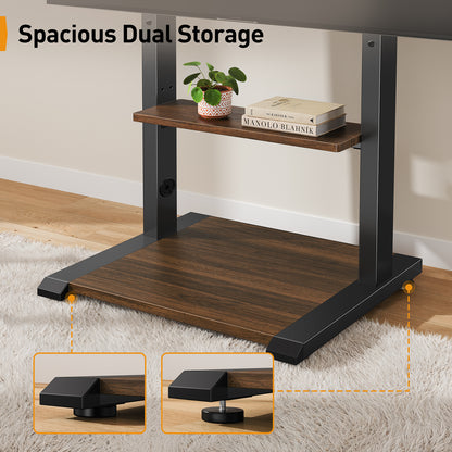 Perlegear Floor TV Stand for 50–110″ TVs with Power Strip, Holds Up to 250 lbs, Universal Standing TV Mount with Adjustable Shelf & Feet, Max VESA 800x600mm, Tall TV Stand for Living Room