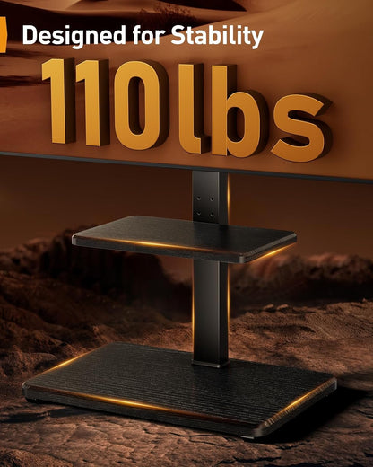 Floor TV Stand with LED Light for 32”-75" TVs