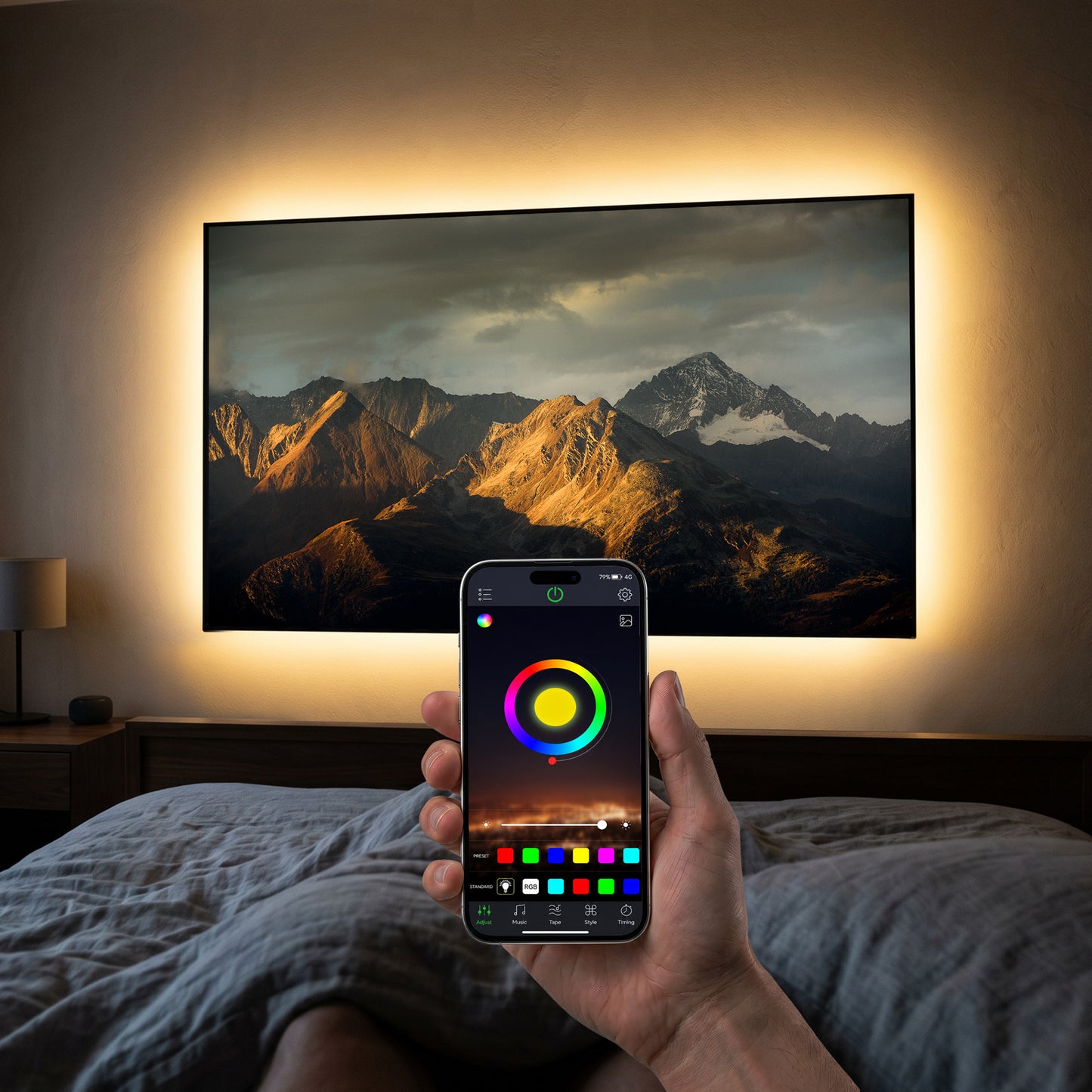 Perlegear AuraFrame™ Pre-Assembled TV Wall Mount