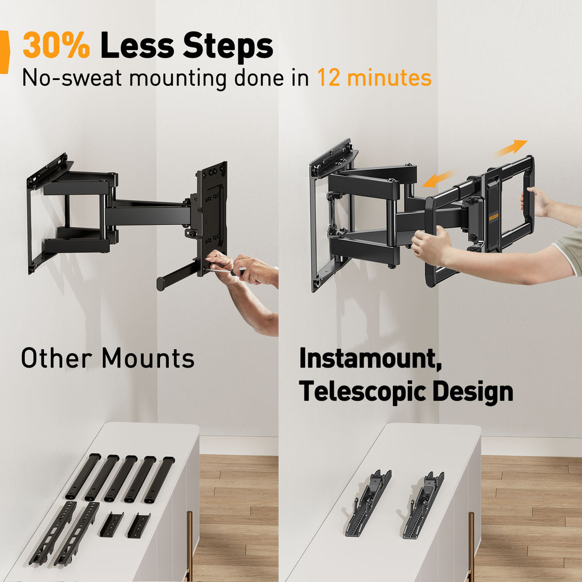 Telescopic Support TV Wall Mount For 40