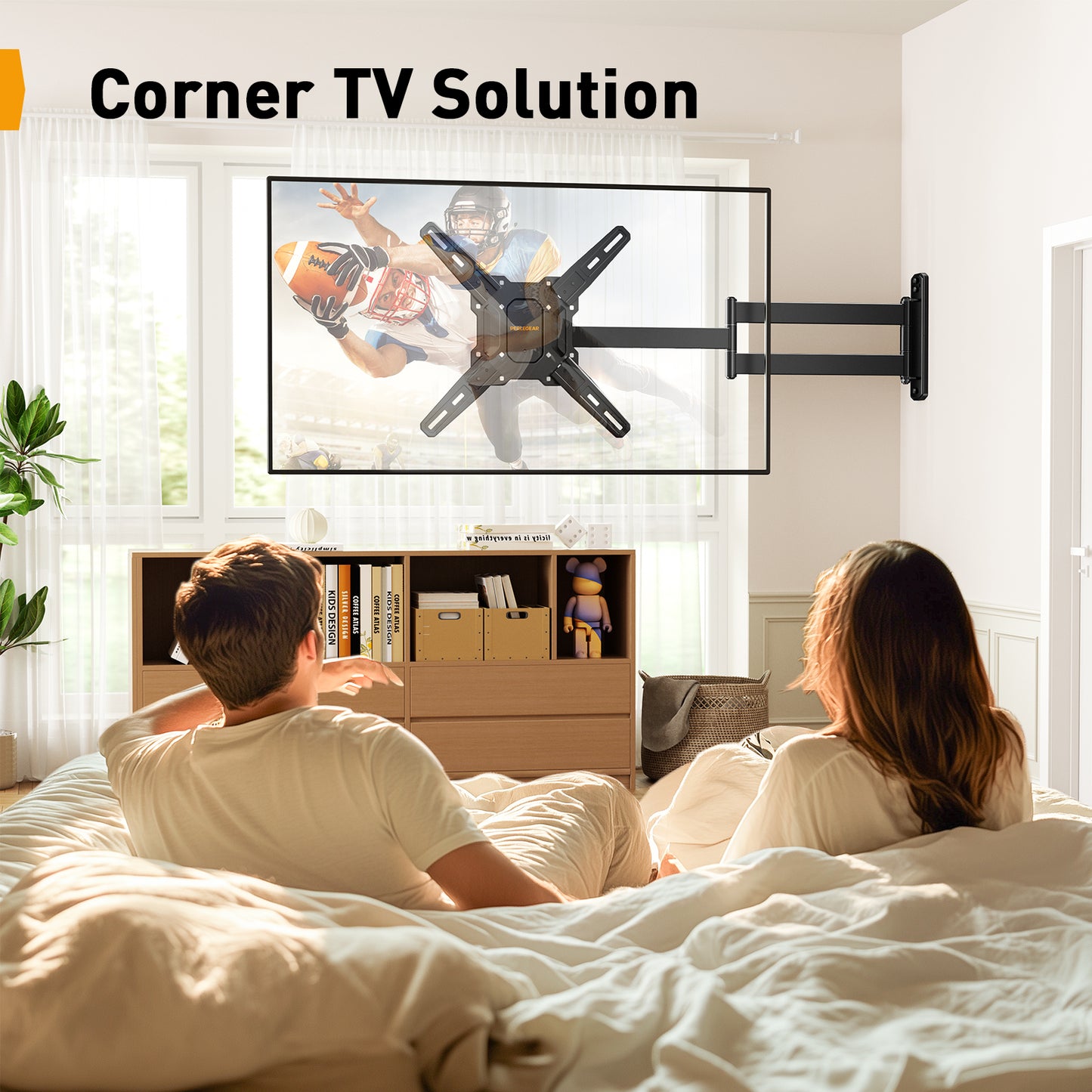 Long Arm Full Motion TV Wall Mount For 26" To 65" TVs, PGMF25B-US
