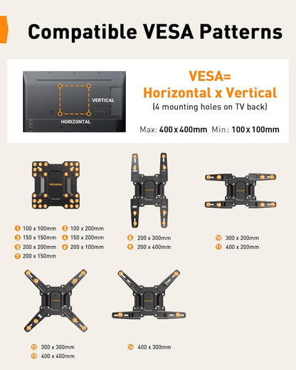Full Motion TV Wall Mount For 26" to 65" TVs, PGMF3