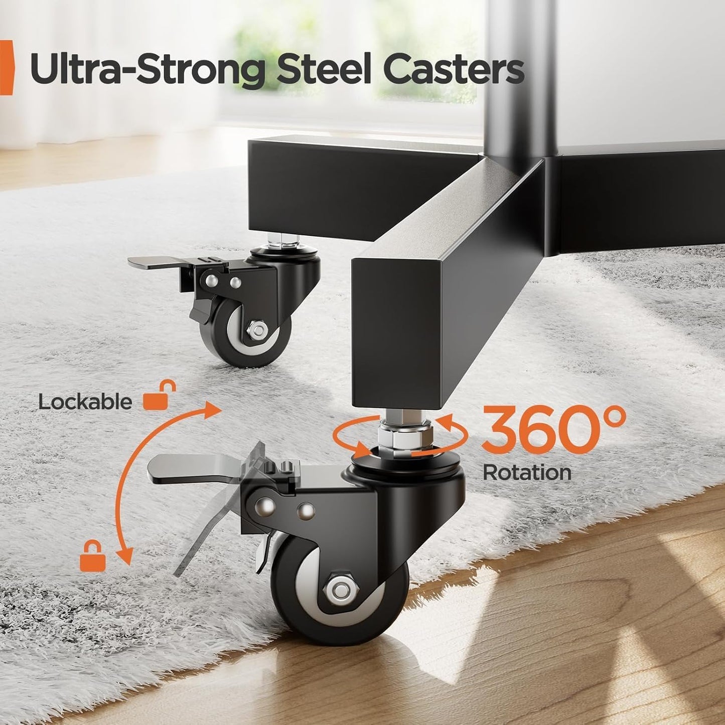Heavy-Duty TV Cart For 32" To 85" TVs