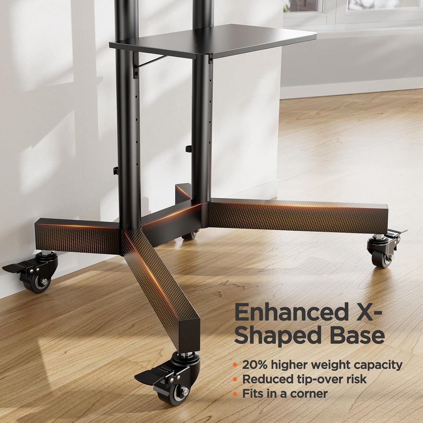 Heavy-Duty TV Cart For 32" To 85" TVs