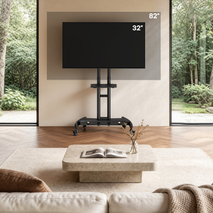Heavy-Duty TV Cart For 32" To 82" TVs