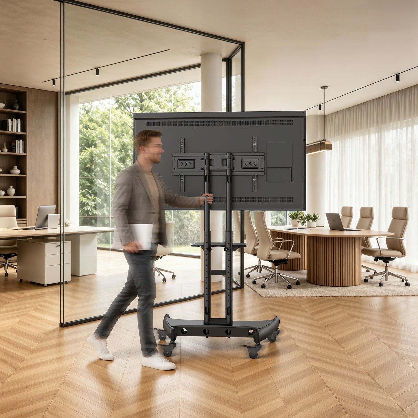 Heavy-Duty TV Cart For 32" To 82" TVs