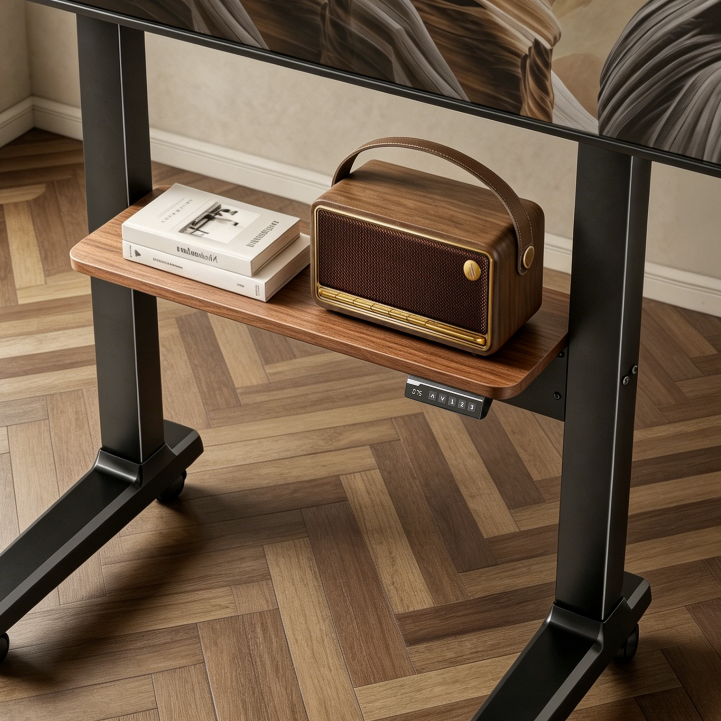 Motorized Mobile TV Stand on Wheels for 37–86 Inch TVs