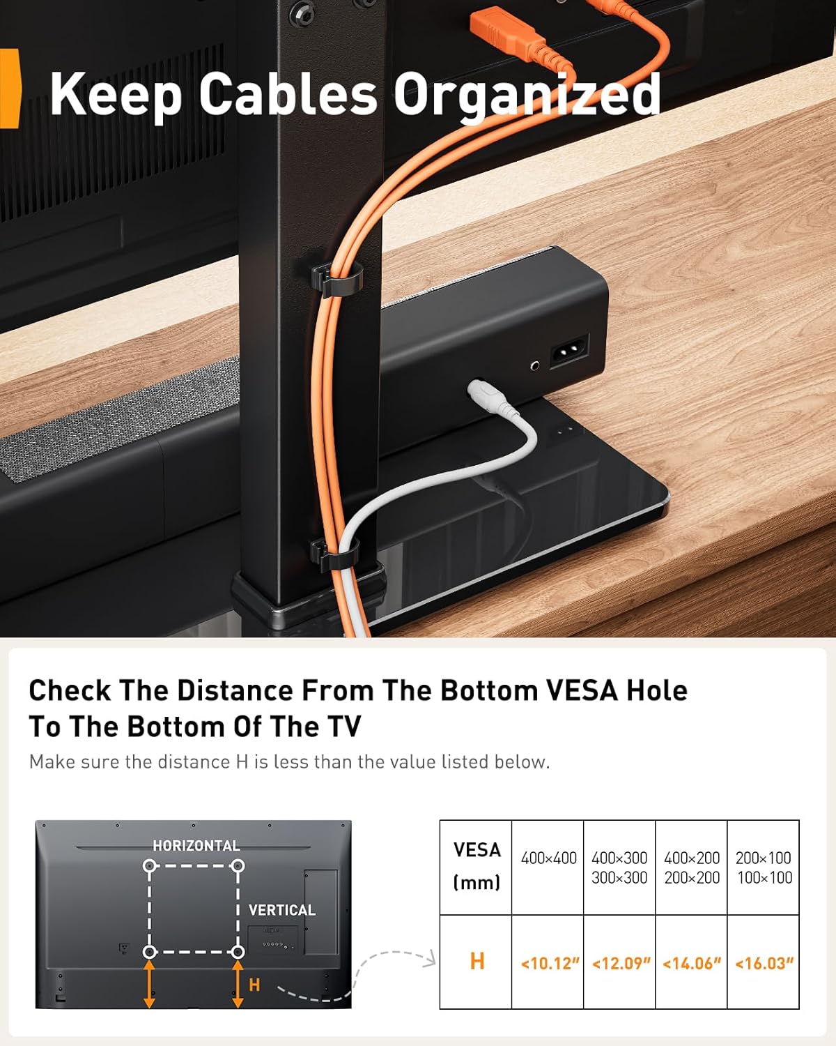 Swivel Tabletop TV Stand For 32" to 70"