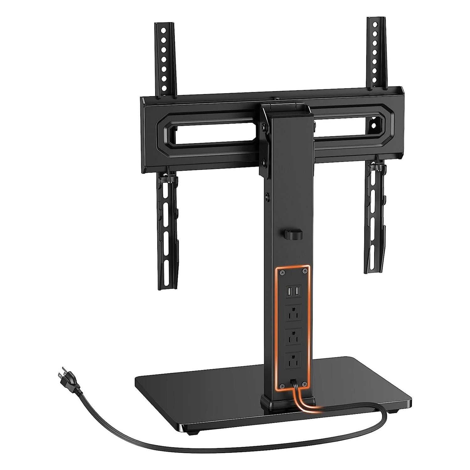 Swivel Tabletop TV Stand With Integrated Power Strip For 32