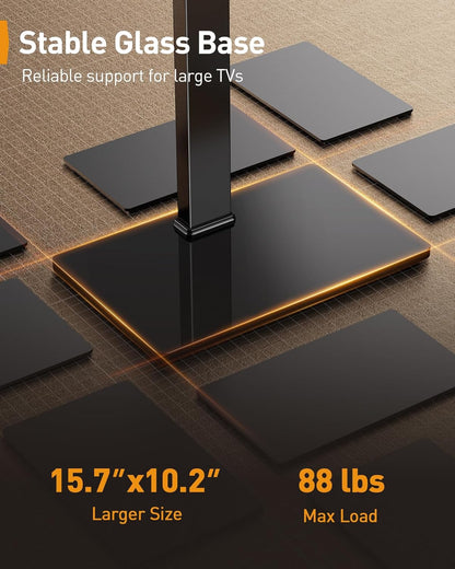 Universal Swivel TV Stand with LED Lights for 32–70 inch TVs