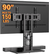 Universal Swivel TV Stand for 42-90 Inch TVs, Glass Base up to 150 lbs