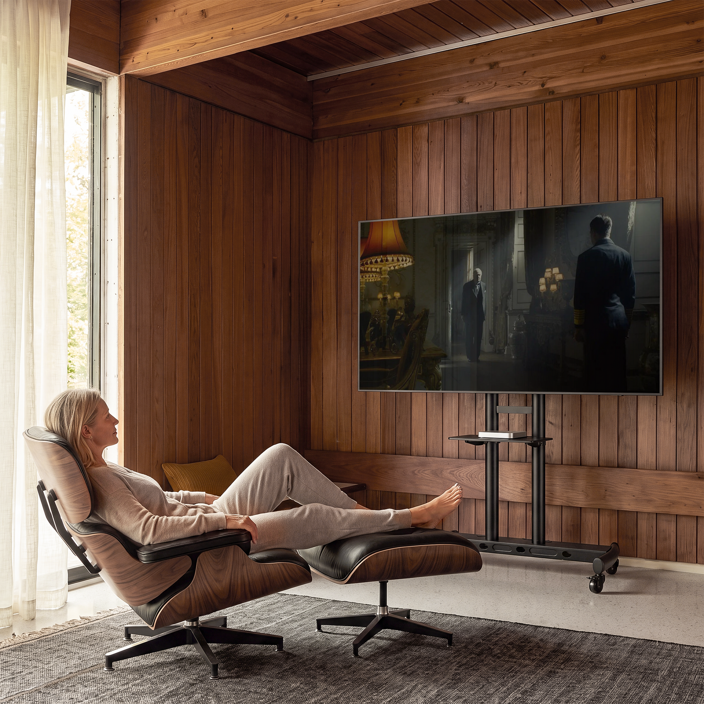 Heavy-Duty TV Cart For 55" To 90" TVs