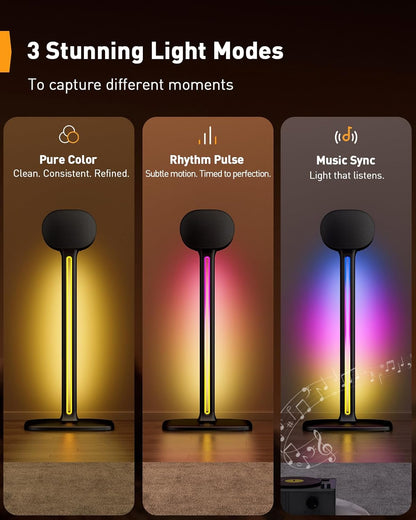 Speaker Stands with RGB Lighting (2 Pack）