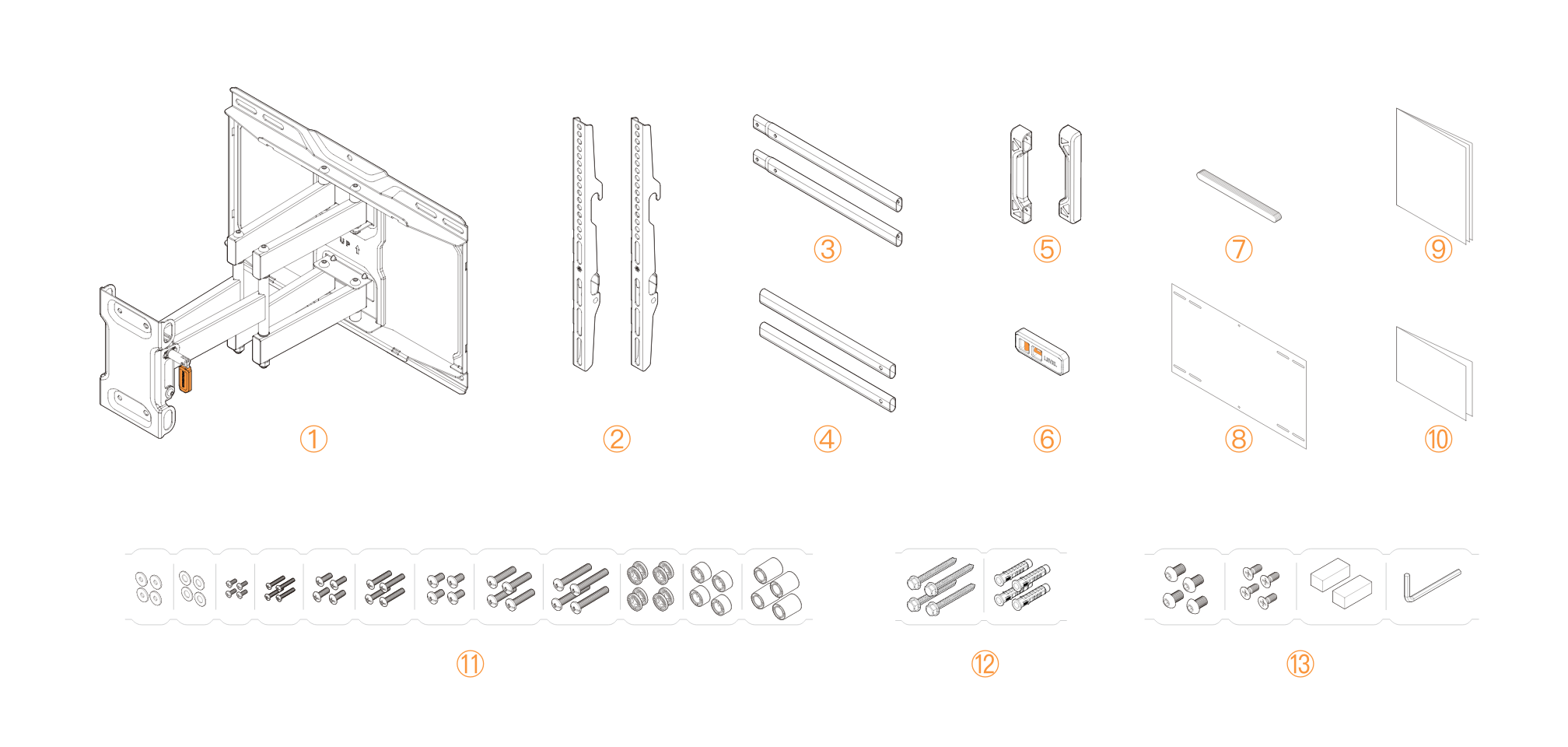 Check Included Parts and Hardware