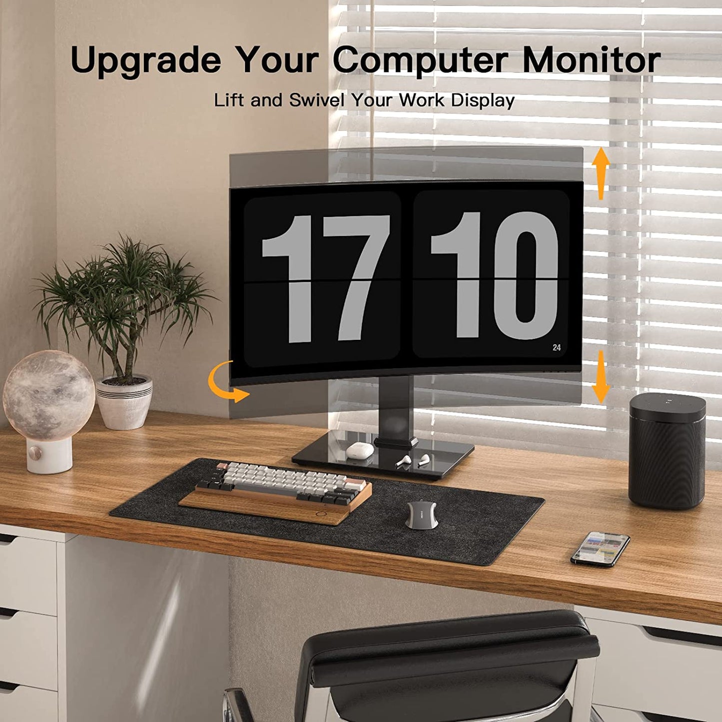 Swivel Tabletop TV Stand For 13" To 50" TVs