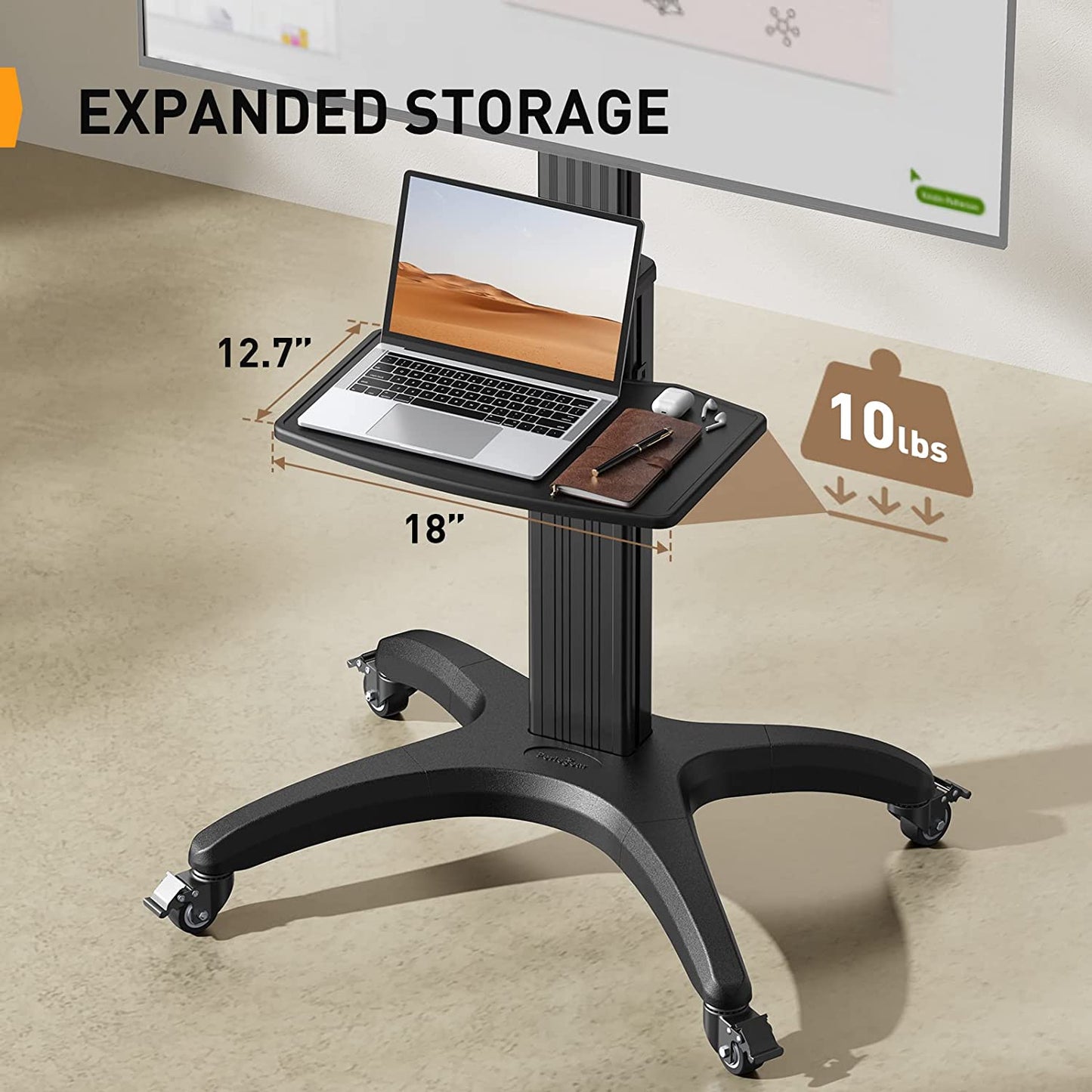 Heavy-Duty TV Cart For 32" To 70" TVs