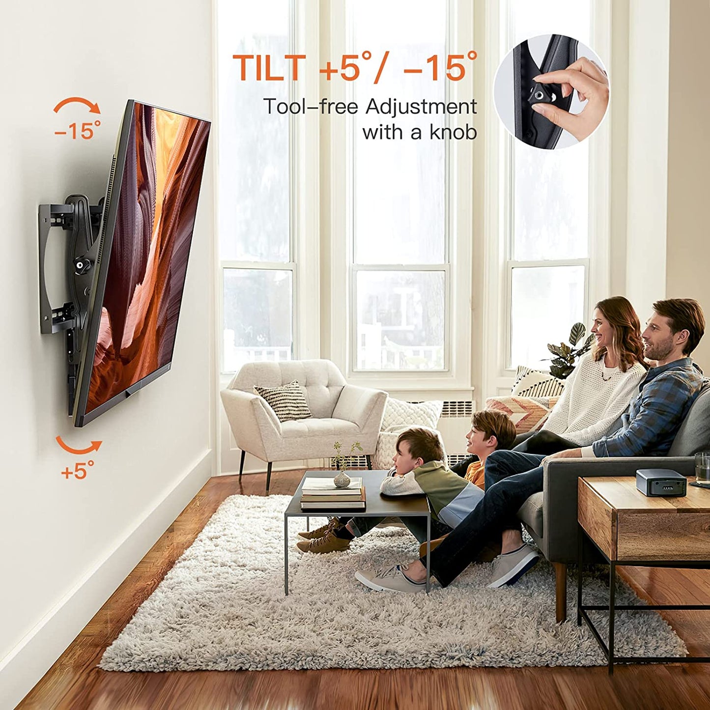 Tilt TV Wall Mount For 37" To 75" TVs, PGLT1