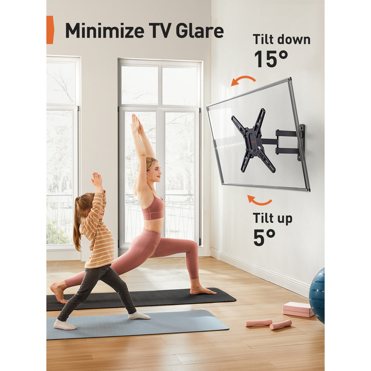 Full Motion TV Wall Mount For 26" to 65" TVs, PGMF3
