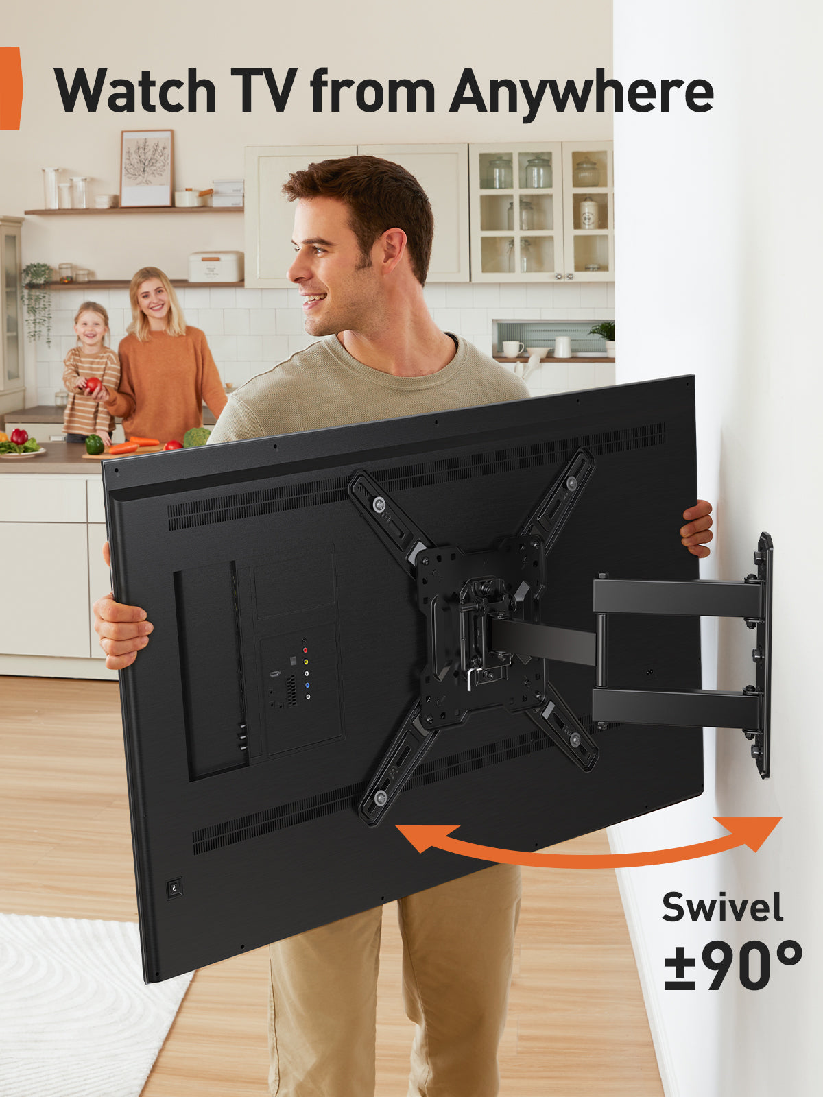 Full Motion TV Wall Mount For 26" to 65" TVs, PGMF3