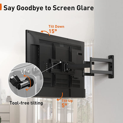 Perlegear Corner TV Wall Mount for Most 32-60 inch TVs up to 99 lbs, PGCMF4