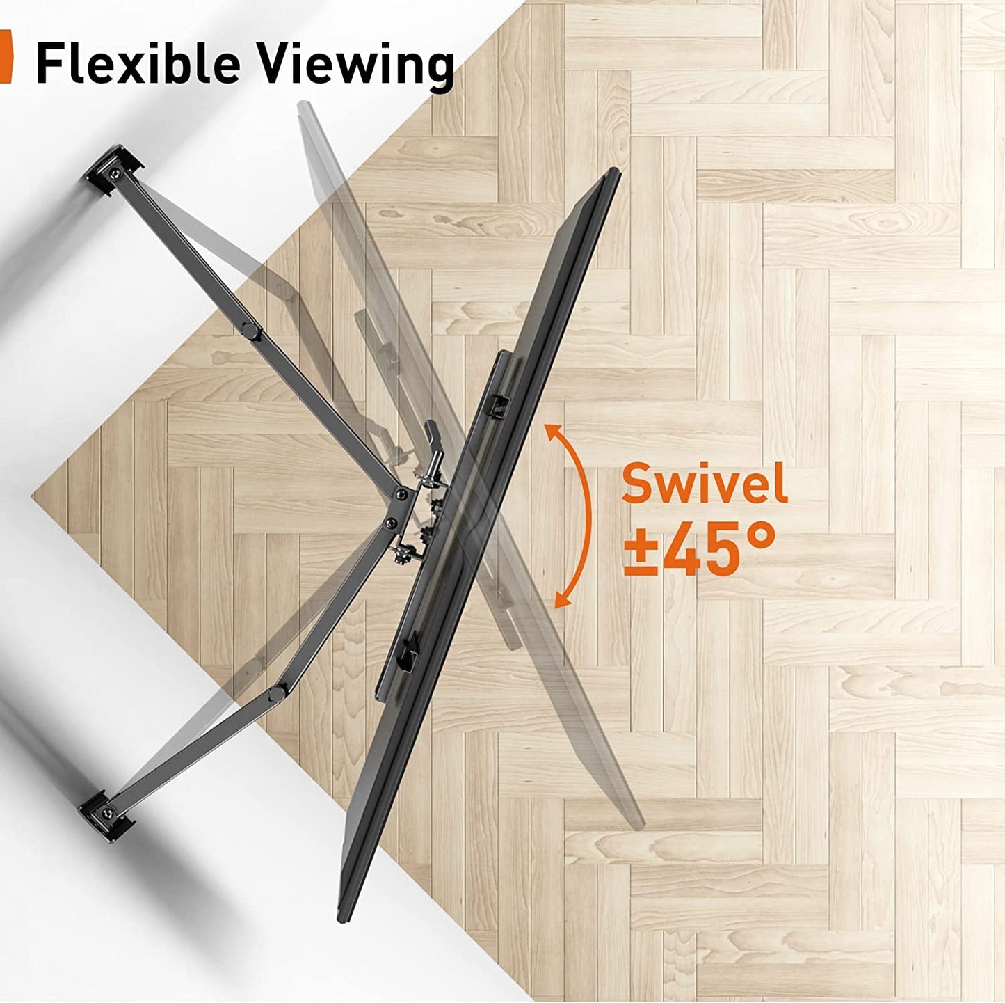 Perlegear Corner TV Wall Mount for Most 32-60 inch TVs up to 99 lbs, PGCMF4
