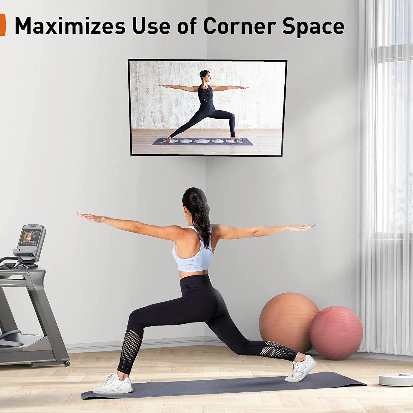 Perlegear Corner TV Wall Mount for Most 32-60 inch TVs up to 99 lbs, PGCMF4