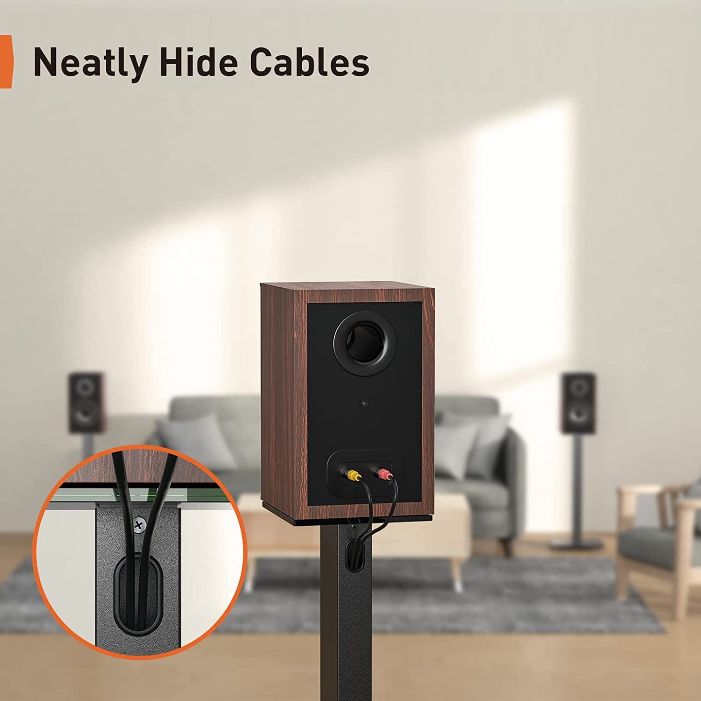Speaker Stand for Bookshelf Speakers Up To 22 lbs