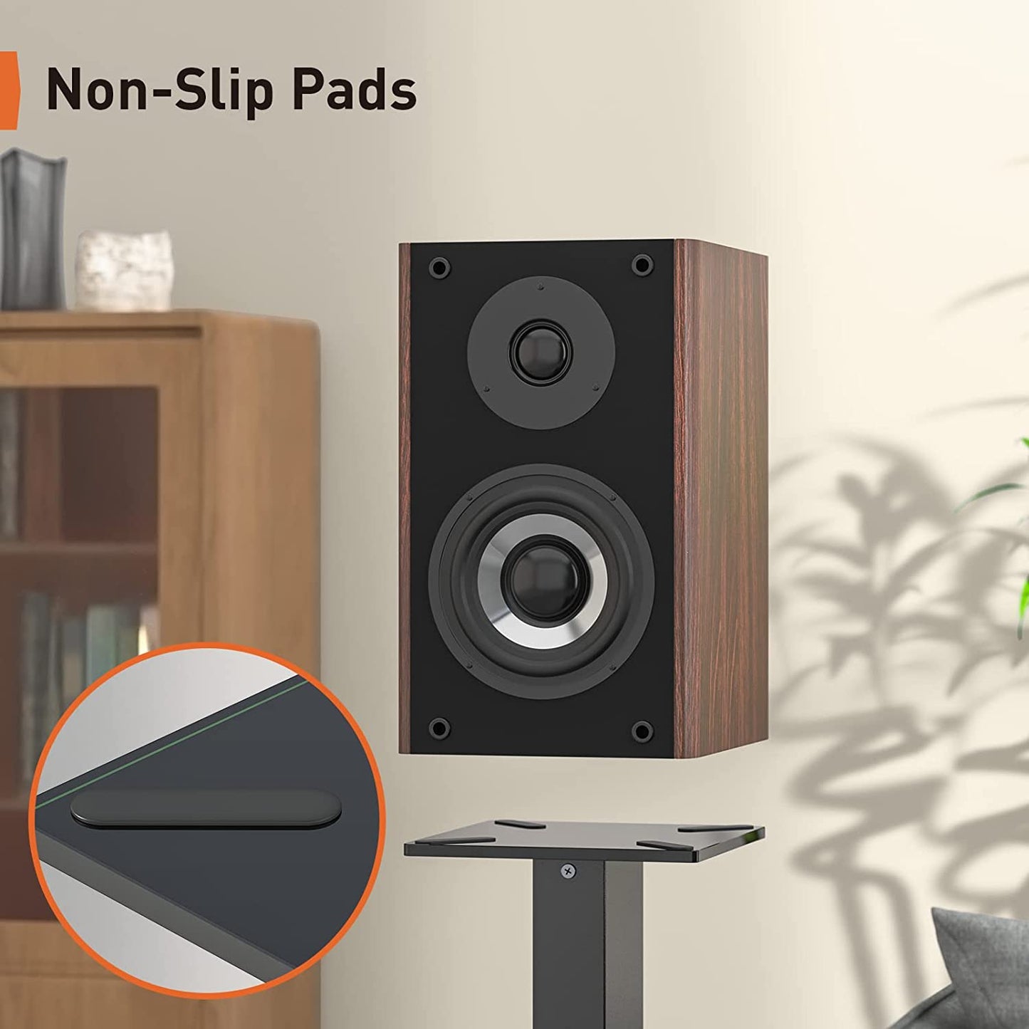 Speaker Stand for Bookshelf Speakers Up To 22 lbs
