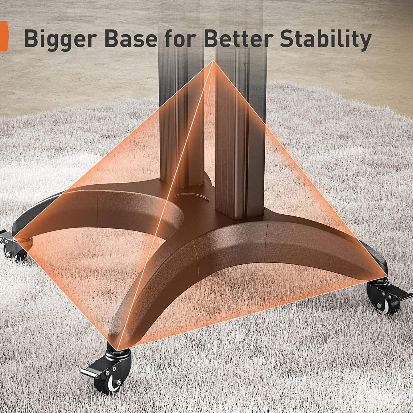 Heavy-Duty TV Cart For 55" To 90" TVs