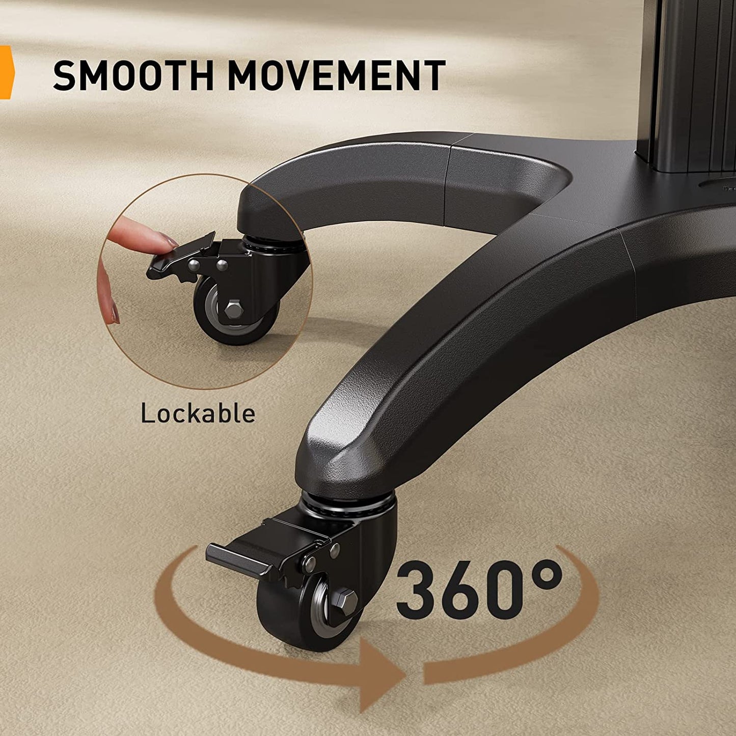 Heavy-Duty TV Cart For 32" To 70" TVs