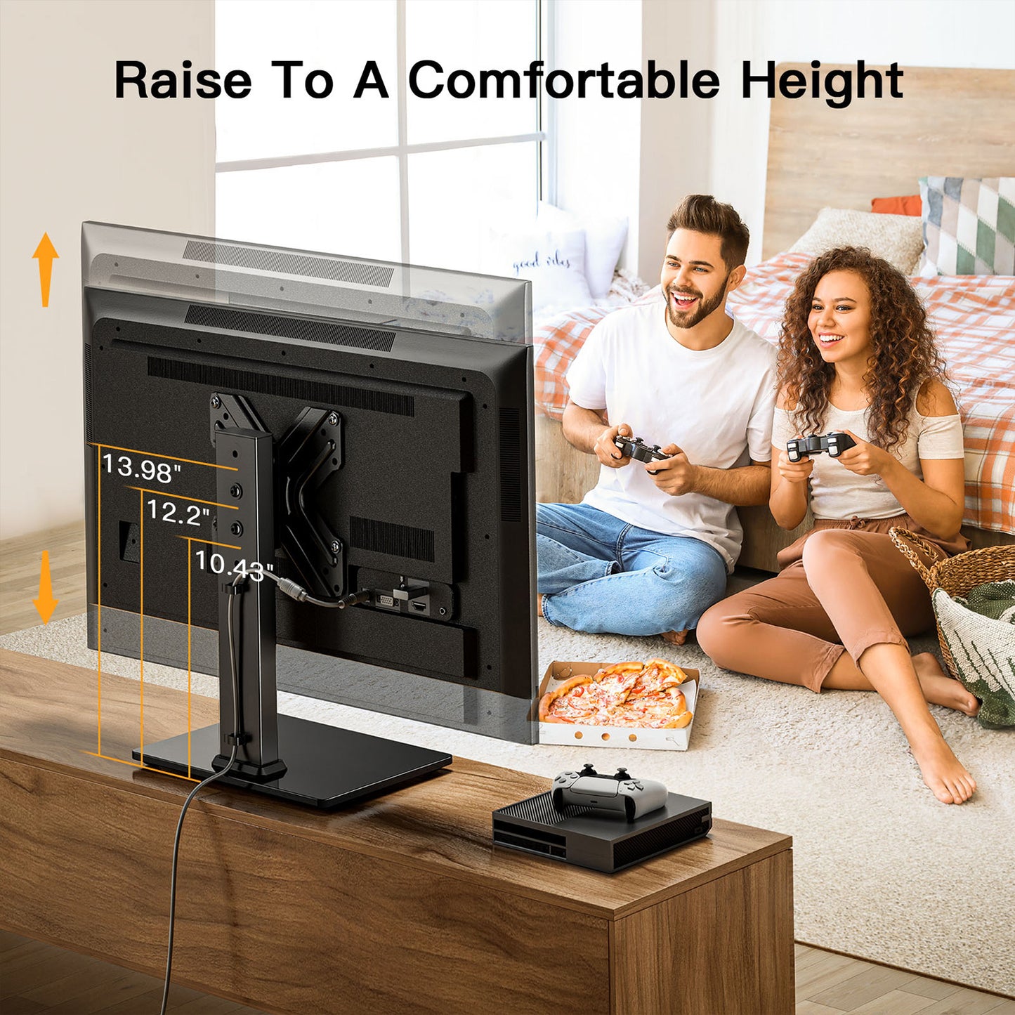 Swivel Tabletop TV Stand For 13" To 50" TVs