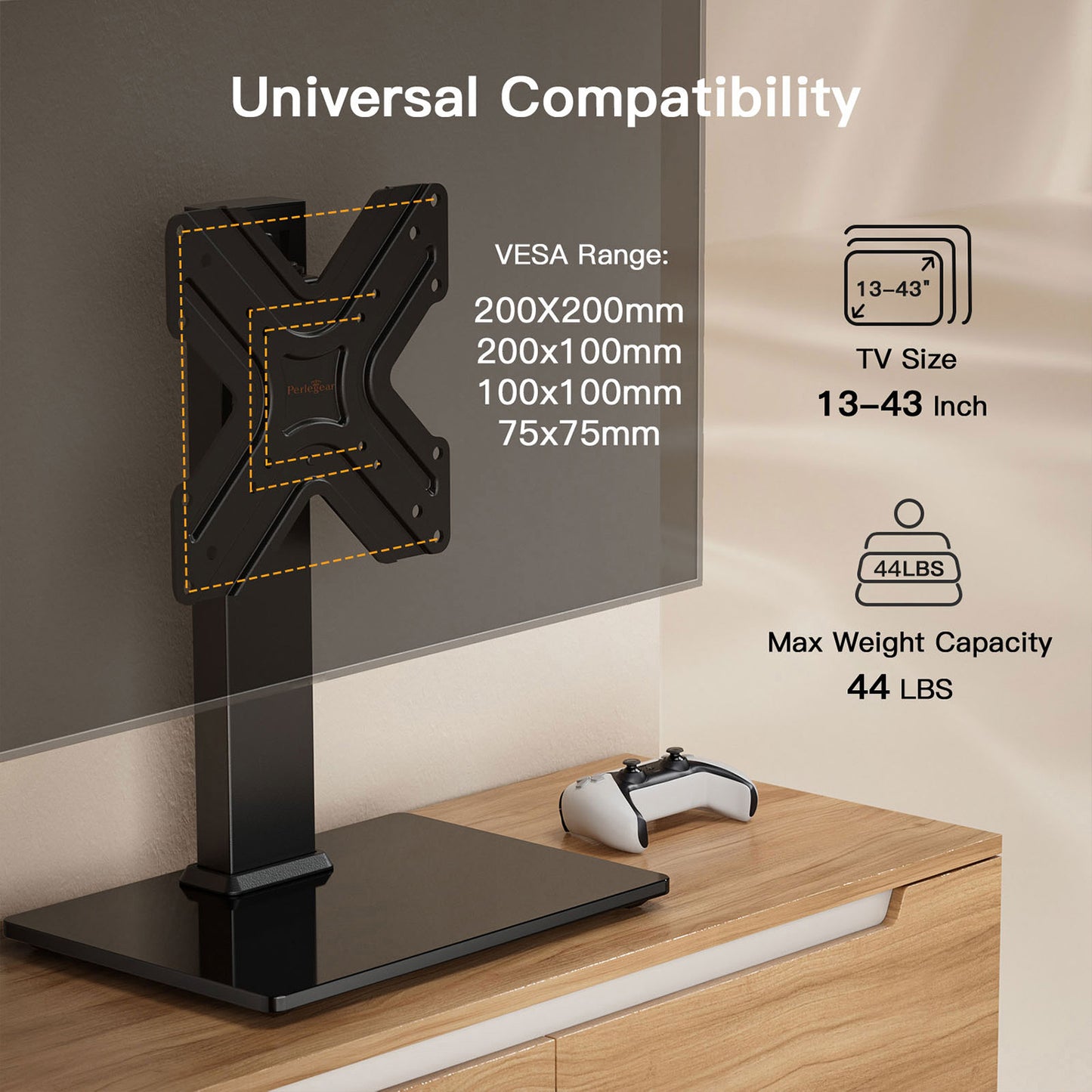 Swivel Tabletop TV Stand For 13" To 50" TVs
