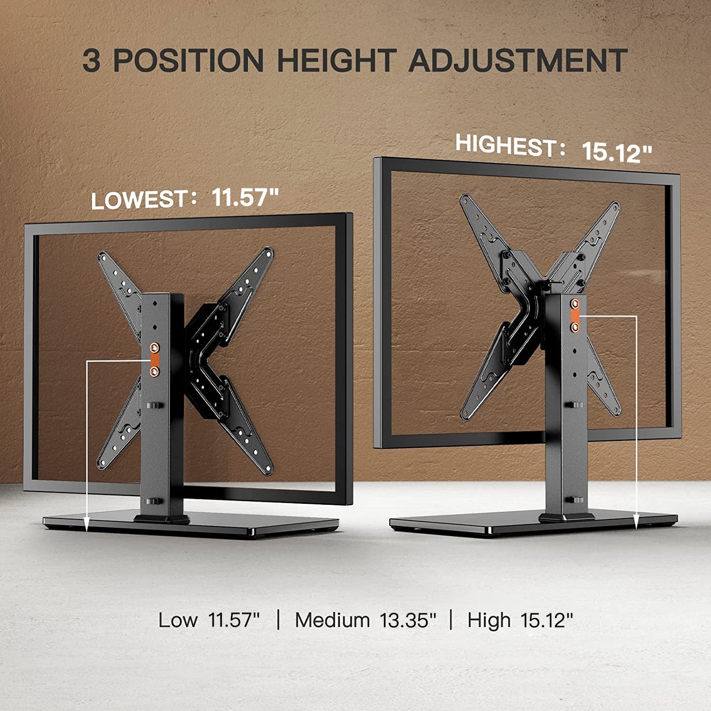 Swivel Tabletop TV Stand For 26" to 50" TVs
