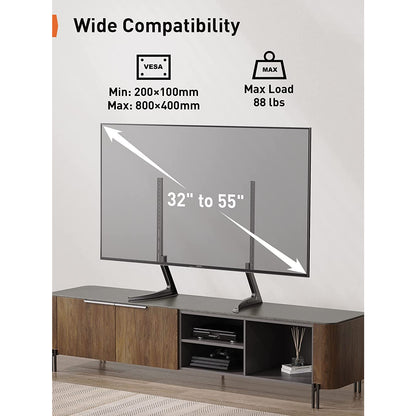 Fixed Tabletop TV Stand For 32" To 55" TVs